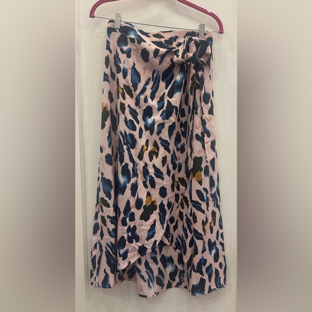 Pink and Blue Animal Print Skirt